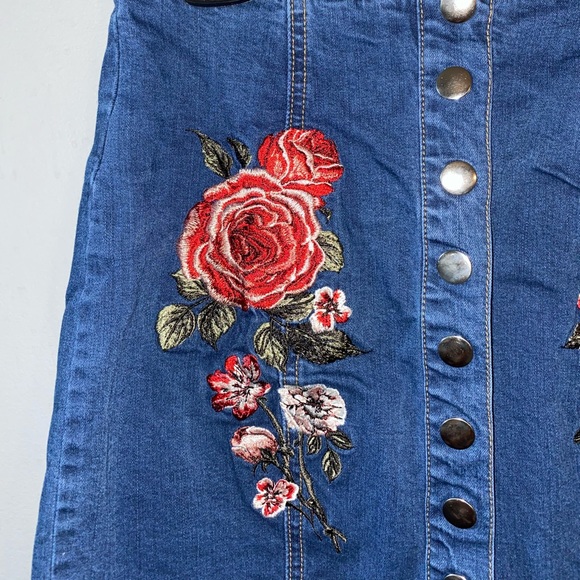 Pacsun L.A Hearts Jean Flower Skirt - Picture 5 of 5